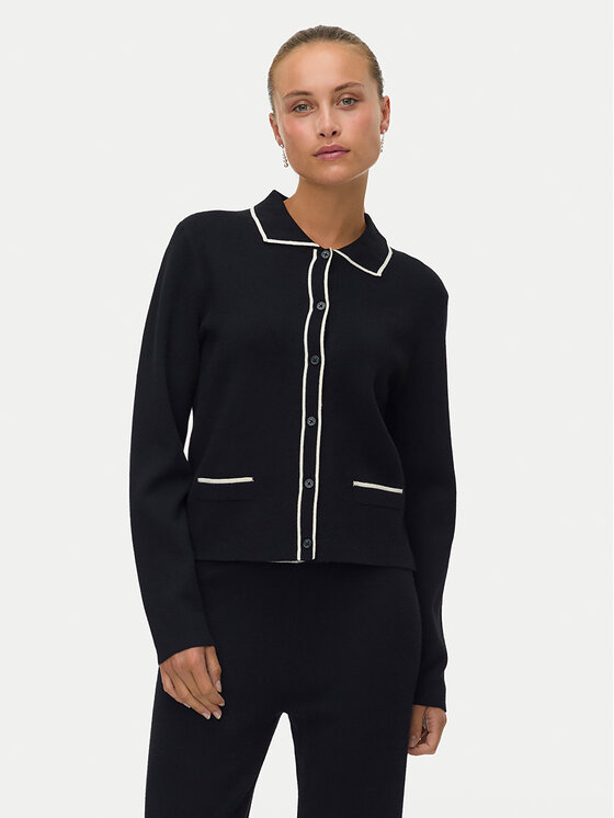 Vero Moda Kardigan Gold 10337626 Czarny Regular Fit