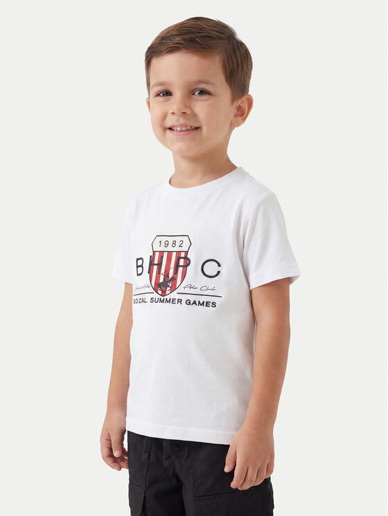 Beverly Hills Polo Club T-Shirt P-SS26B-TS414011 Biały Regular Fit