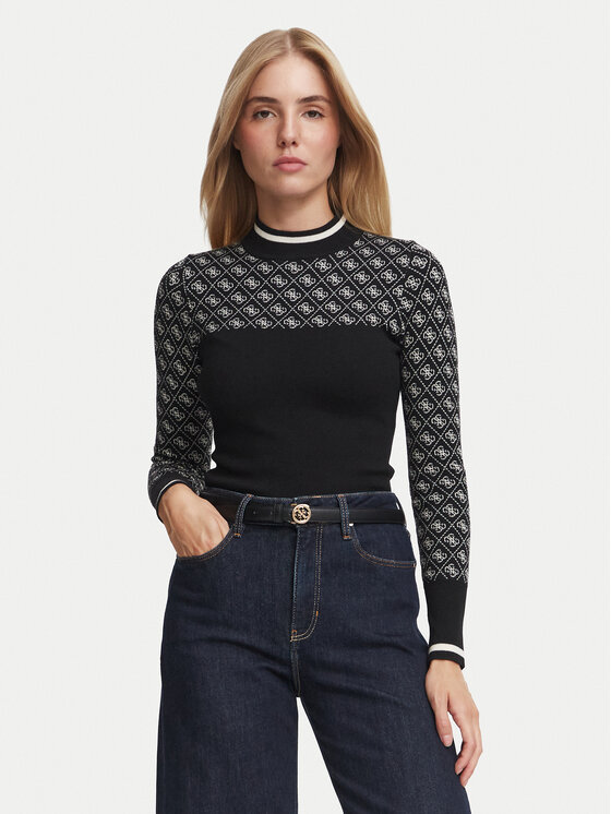 Guess Sweter W5BR24 Z3JD2 Czarny Slim Fit