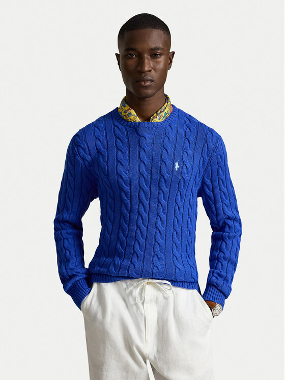 Polo Ralph Lauren Sweter 710775885546 Niebieski Regular Fit