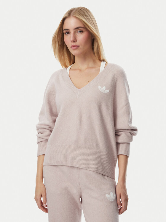 adidas Sweter Essentials KR9175 Beżowy Loose Fit