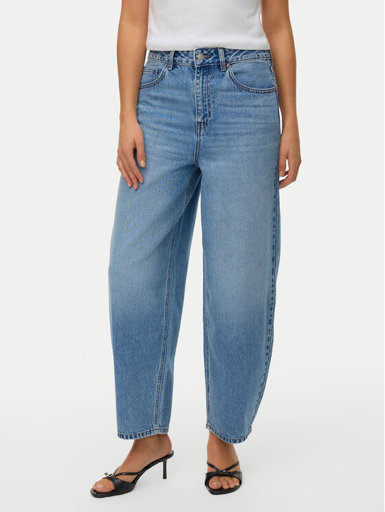Vero Moda Jeansy Billie 10341198 Niebieski Barrel Fit