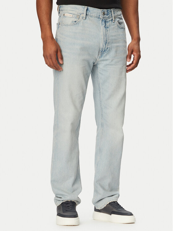 Calvin Klein Jeans Jeansy LV04RG789G Niebieski jasny Straight Fit