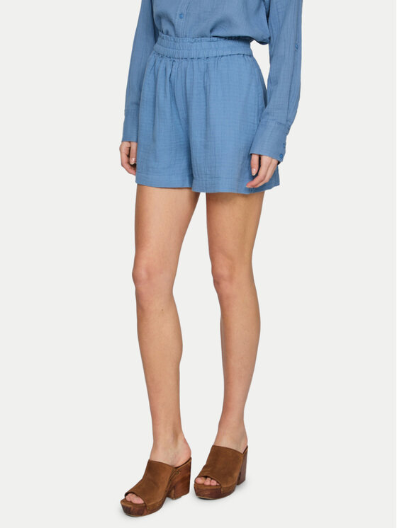 Vila Szorty materiałowe Lania 14089489 Niebieski Loose Fit