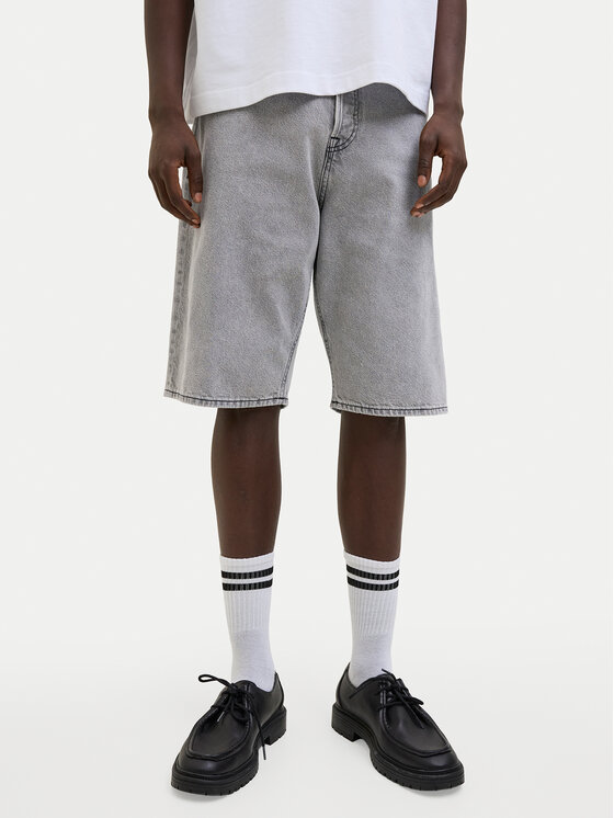 Jack & Jones Szorty jeansowe Ron 12278463 Szary Regular Fit