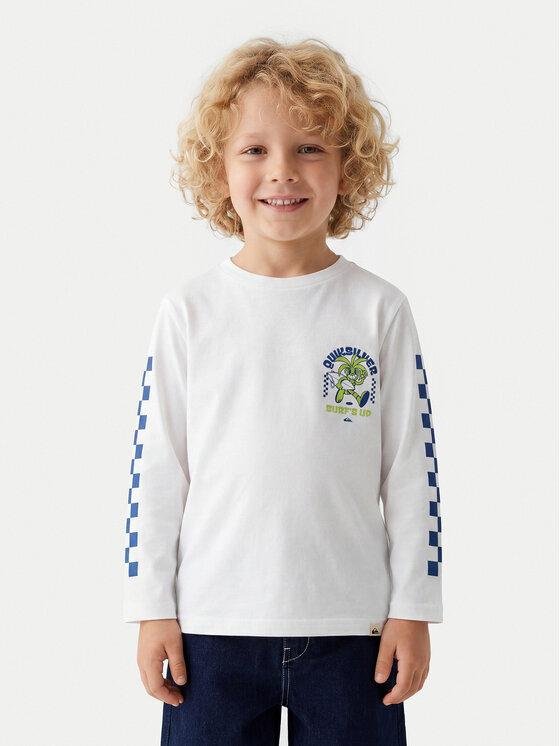 Quiksilver T-Shirt Ev Bloomsday EQKZT03572 Biały Regular Fit