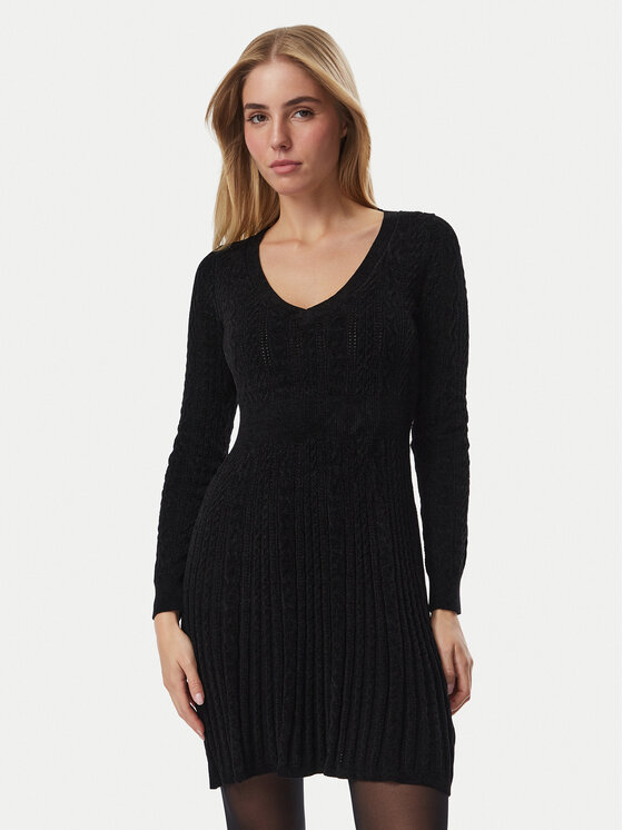 Guess Sukienka dzianinowa W6BK31 Z1443 Czarny Regular Fit