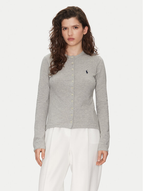 Polo Ralph Lauren Kardigan 211941175001 Szary Slim Fit