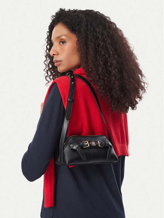 Tommy Hilfiger Torebka Th Buckle Micro Crossover AW0AW19511 Czarny