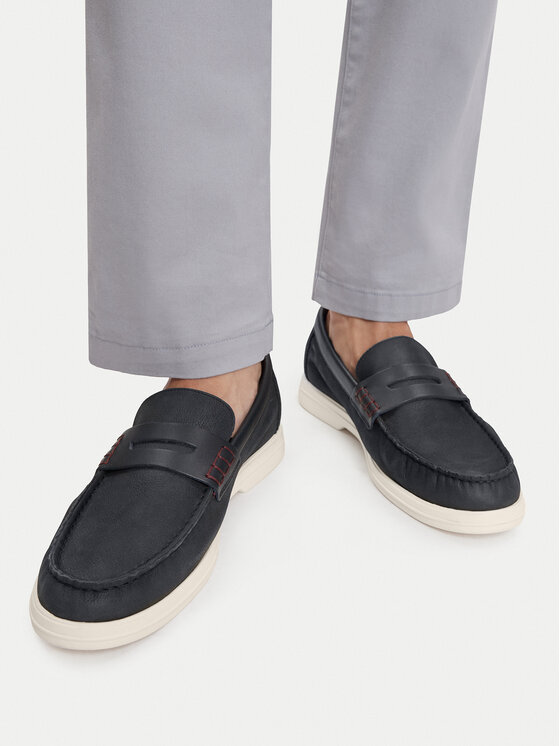 Tommy Hilfiger Mokasyny Mix FM0FM05785 Granatowy