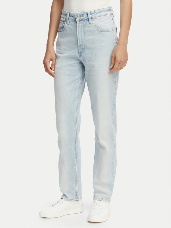 Calvin Klein Jeans Jeansy LV047F669G Niebieski Mom Fit