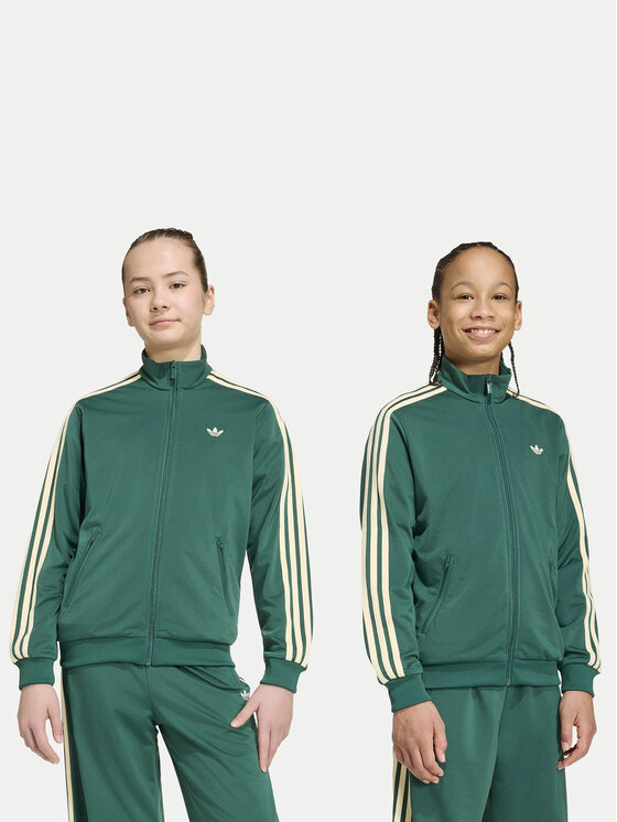 adidas Bluza Firebird Loose Track HZ6645 Zielony Regular Fit