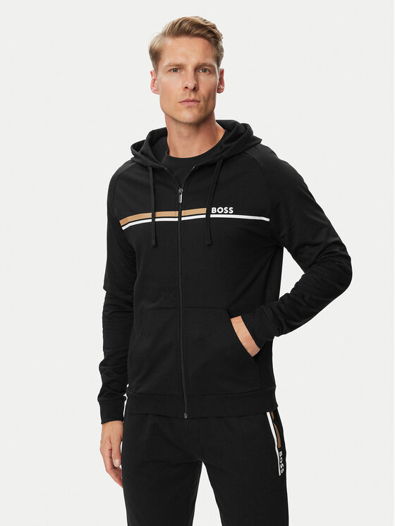 BOSS Bluza Authentic Jacket H 50554785 Czarny Regular Fit