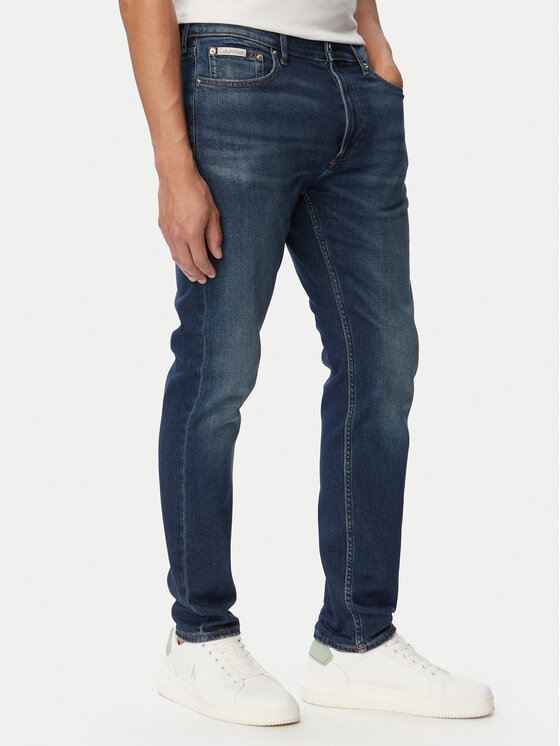 Calvin Klein Jeans Jeansy Classic LV04RG900G Niebieski Taper Fit