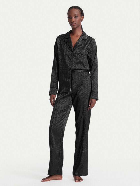 Guess Piżama O6BX03 W3501 Czarny Regular Fit