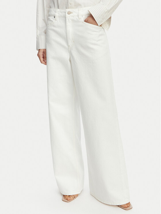BOSS Jeansy C Slouchy MR 2.0 50558723 Biały Relaxed Fit