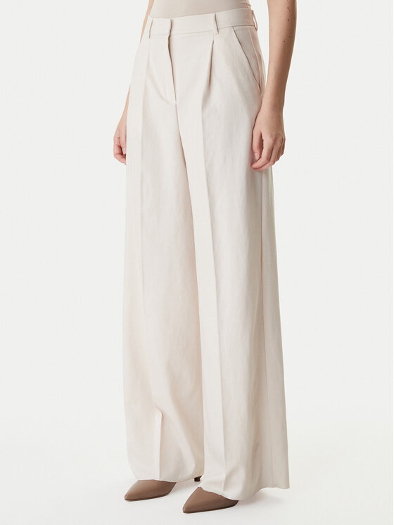 Marella Spodnie palazzo Emme by Marella Slogan2 2615131311 Kremowy Wide Leg