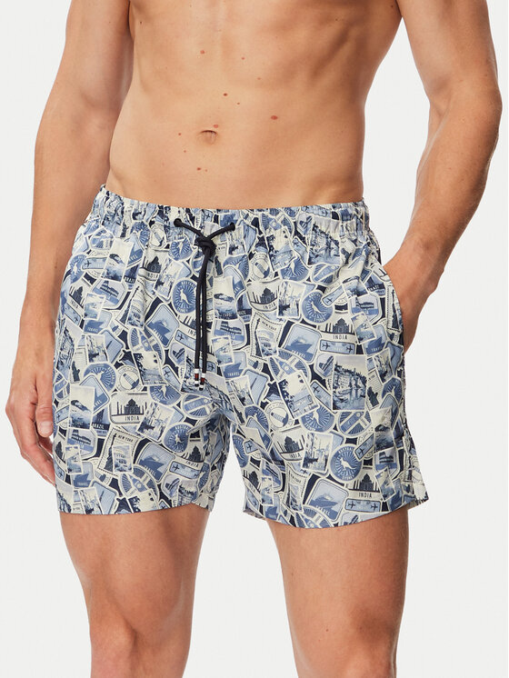 Beverly Hills Polo Club Szorty kąpielowe P-SS26M-BREA-0722 Niebieski Regular Fit