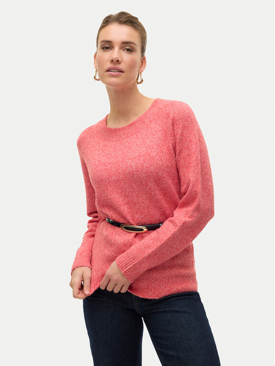 Vero Moda Sweter Doffy 10201022 Różowy Regular Fit