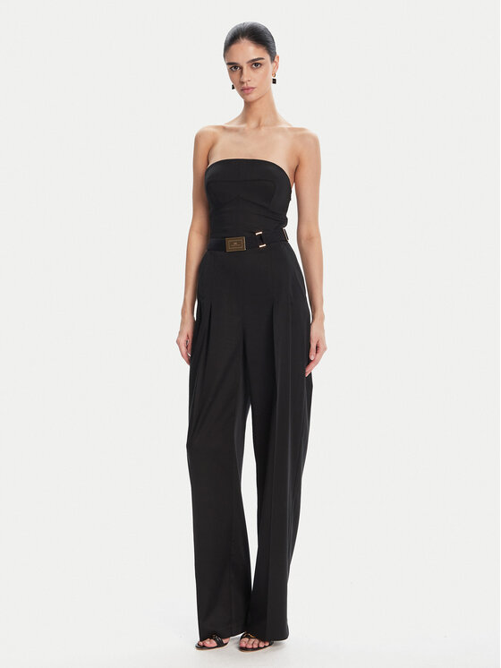 Elisabetta Franchi Kombinezon TU05152E2 110 Czarny Regular Fit