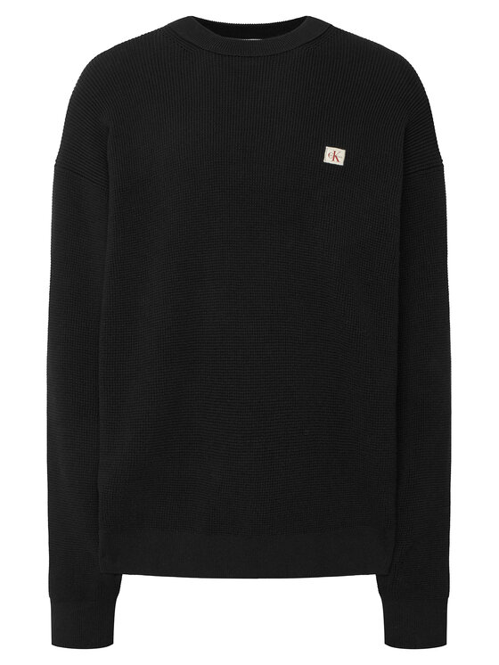 Calvin Klein Jeans Sweter LV04RD313G Czarny Regular Fit