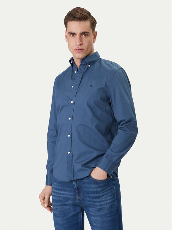 Tommy Hilfiger Koszula MW0MW37550 Niebieski Regular Fit