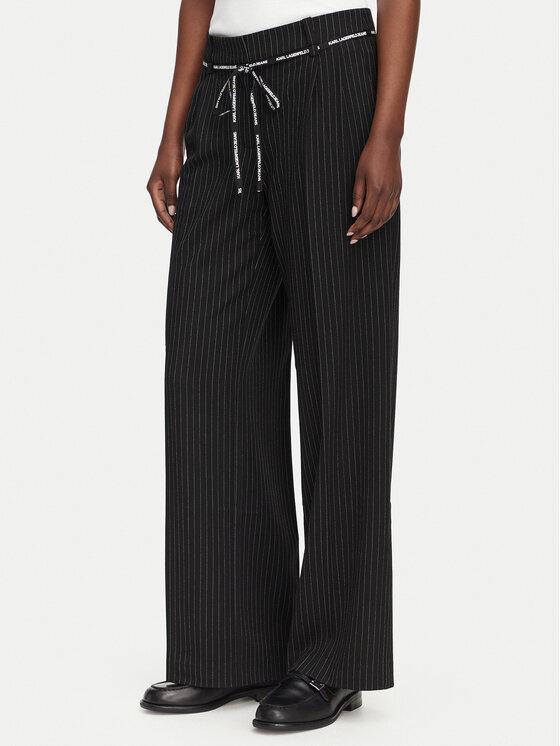 Karl Lagerfeld Jeans Spodnie materiałowe B3W10019 Czarny Regular Fit