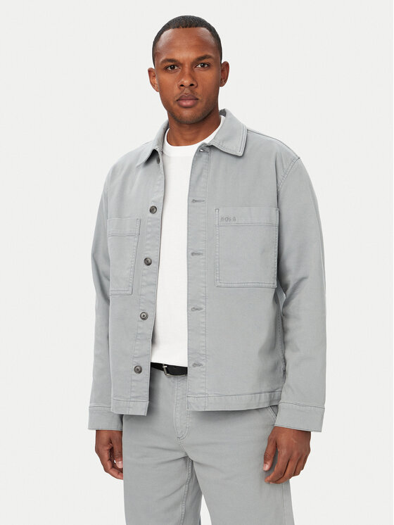 BOSS Koszula jeansowa Laredo-3 50566354 Szary jasny Regular Fit