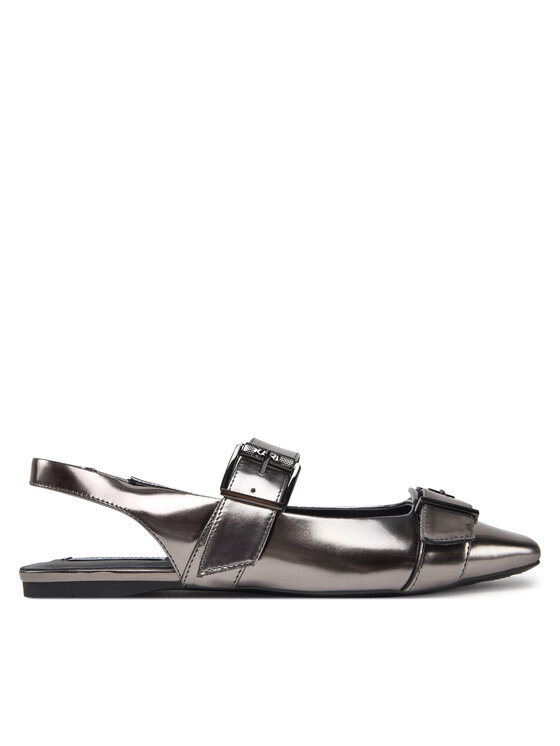 KARL LAGERFELD Baleriny Konnie KL40186A Srebrny