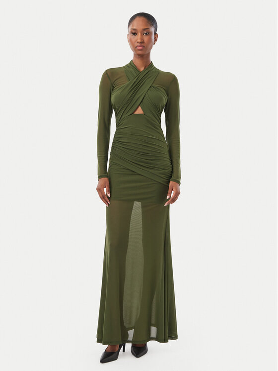 Bardot Sukienka wieczorowa Veria 59987DB Khaki Regular Fit