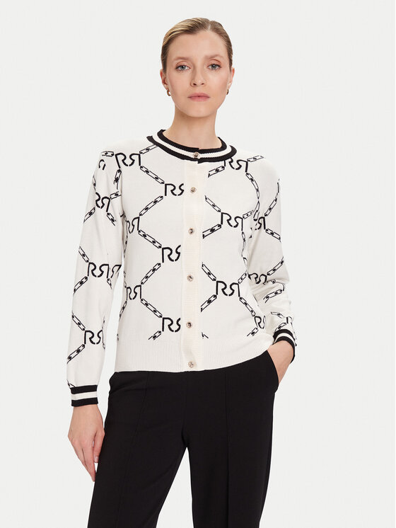 Rinascimento Kardigan CFM0012074003 Biały Regular Fit