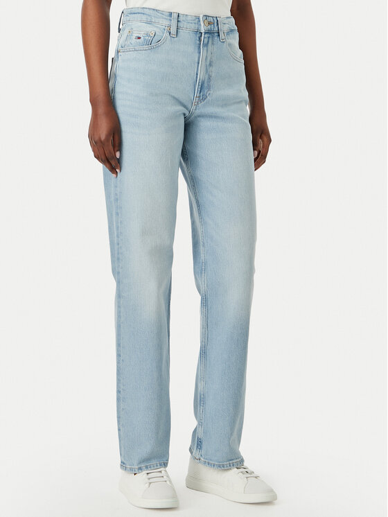 Tommy Jeans Jeansy Layla DW0DW23018 Niebieski jasny Straight Fit