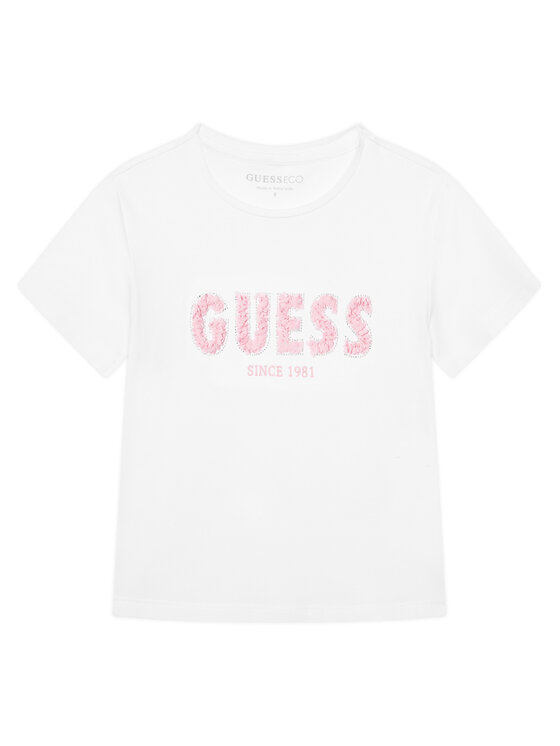 Guess T-Shirt J6RI24 K6YW4 Biały Regular Fit