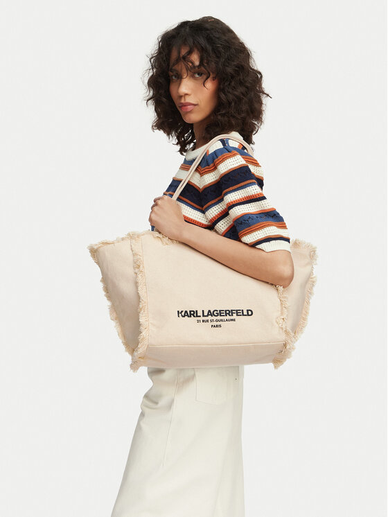KARL LAGERFELD Torebka B2W50021 Kremowy