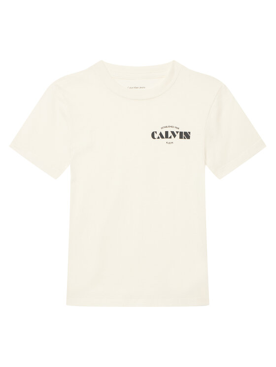 Calvin Klein Jeans T-Shirt Small Chest LVCKTJA40B Biały Regular Fit