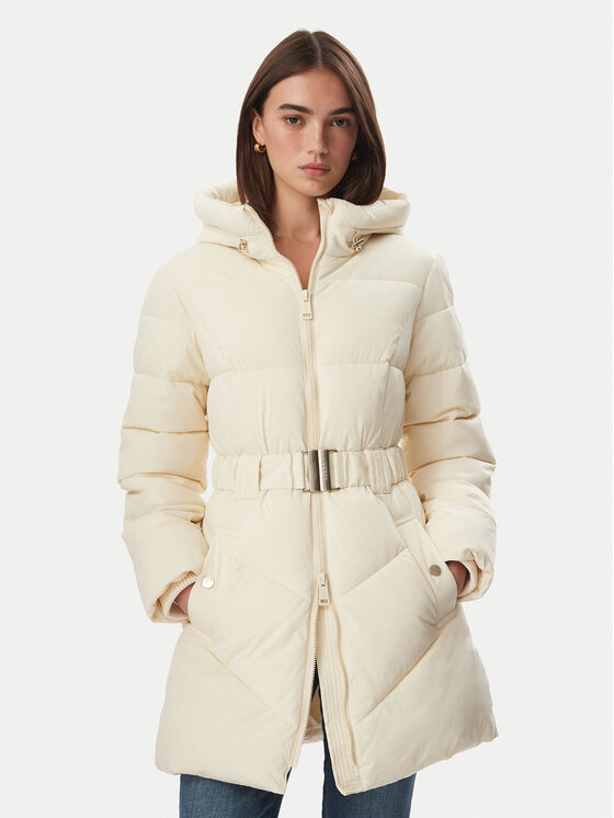 Guess Kurtka zimowa W6BL50 W4144 Kremowy Regular Fit