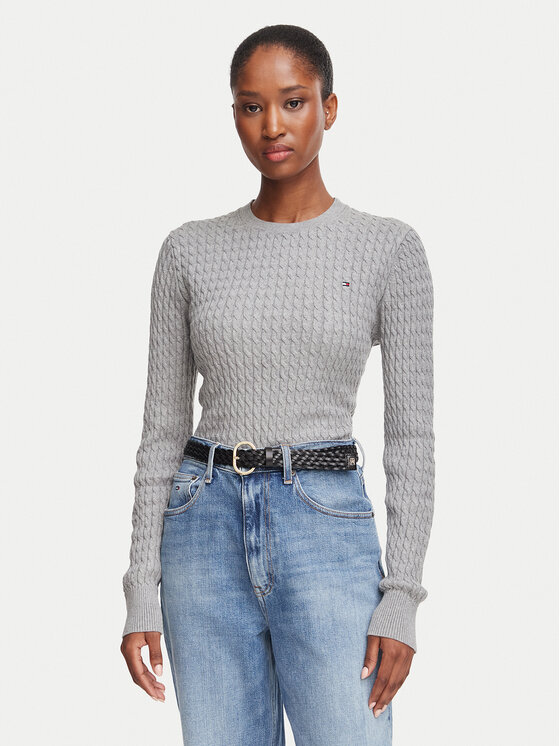 Tommy Hilfiger Sweter WW0WW44993 Szary Regular Fit