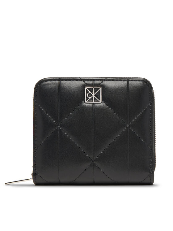 Calvin Klein Portfel Quilted Square Zip Around LV04F1121G Czarny