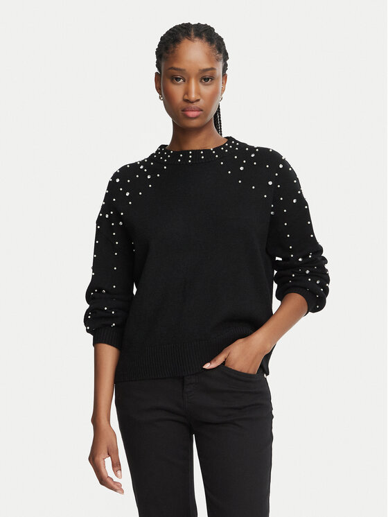 Rinascimento Sweter CFM0012304003 Czarny Regular Fit