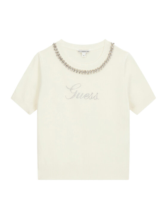 Guess Sweter J6RR14 Z2NQ2 Écru Regular Fit