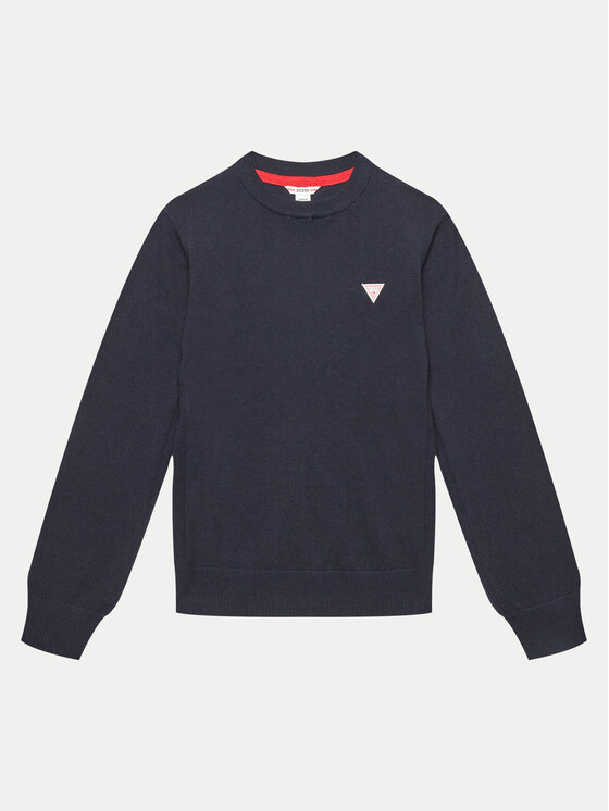 Guess Sweter L0YR03 Z2VV0 Granatowy Regular Fit
