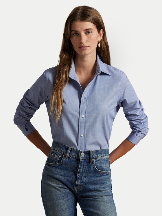 Polo Ralph Lauren Koszula 211941509004 Błękitny Slim Fit