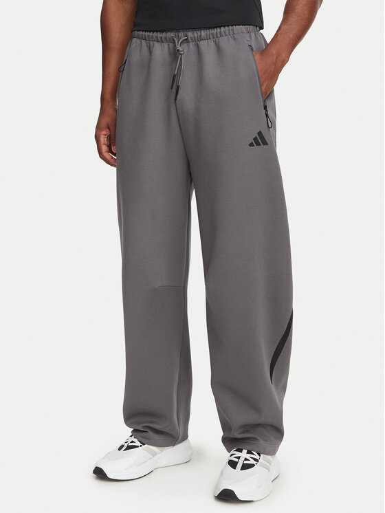 adidas Spodnie dresowe Z.N.E. Open Hem KX7695 Szary ciemny Loose Fit