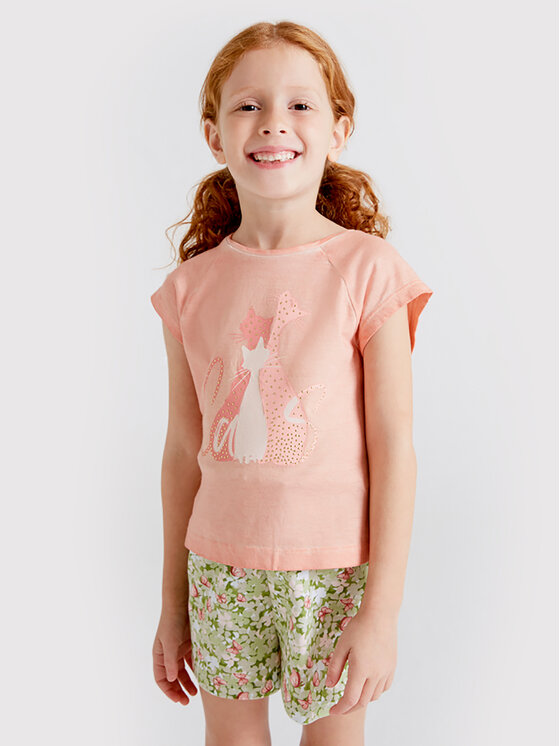Mayoral T-Shirt 3043 Różowy Regular Fit