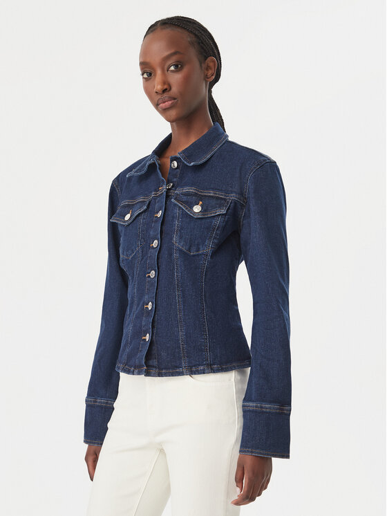 Calvin Klein Jeans Koszula jeansowa LV047G749G Granatowy Slim Fit