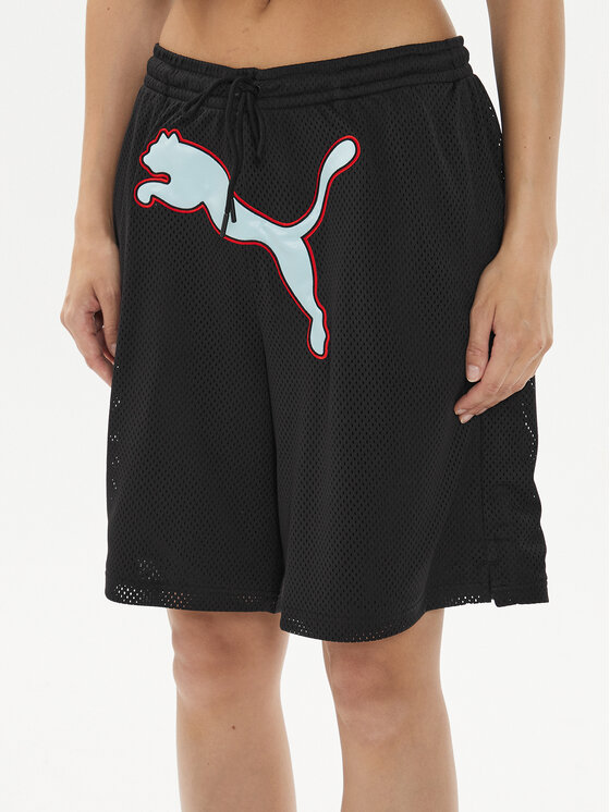 Puma Szorty sportowe DUA LIPA 536636 Czarny Loose Fit