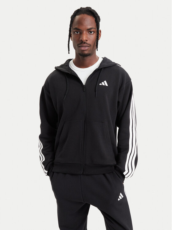 adidas Bluza Essentials 3-Stripes French Terry KY6568 Czarny Regular Fit