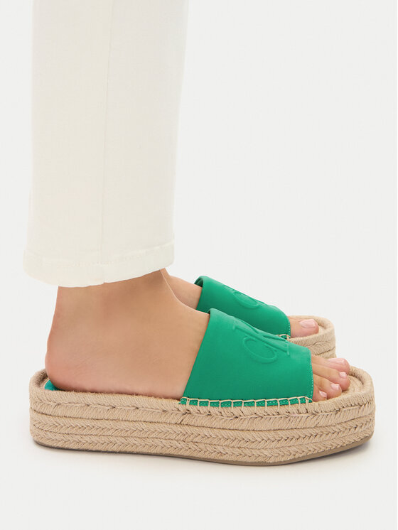 Calvin Klein Espadryle Ebeth HW0HW02894 Zielony