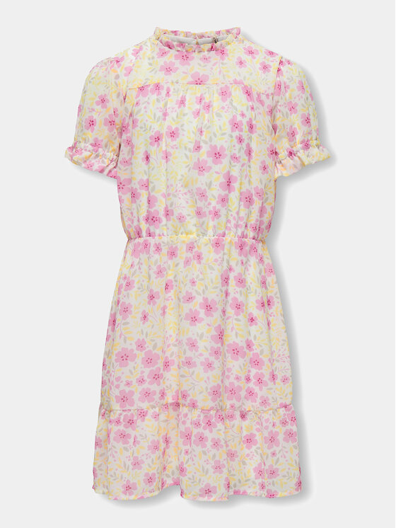 Kids ONLY Sukienka letnia Amanda 15322508 Biały Regular Fit