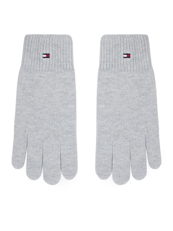 Tommy Hilfiger Rękawiczki Damskie Flag AW0AW19131 Szary jasny